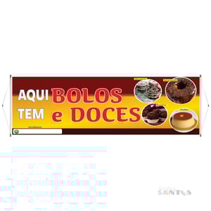 Faixa pronta Horizontal tema: Doces e sobremesas