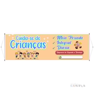 Faixa pronta Horizontal tema: Cuidadora de criança