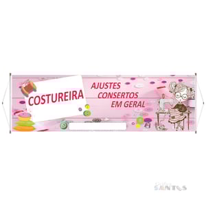 Faixa pronta Horizontal tema: Costureira