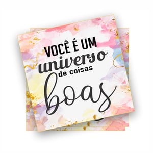 artão de  agradecimento,Tag frases (prontas) tema: Recadinho ao cliente Papel Vernizado 220g   Brilho  