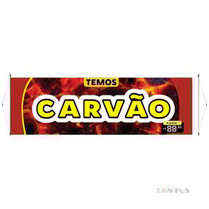 Faixa pronta Horizontal tema: Carvão Lona 280g   Brilho Madeira e cordinha 