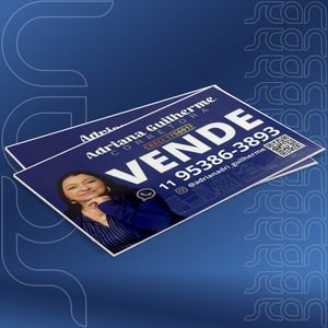 12 Placas Imobiliária Vende/Aluga Colorida  - 1mm