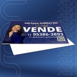 12 Placas Imobiliária Vende/Aluga Colorida  - 2mm