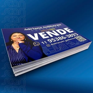 24 Placas Imobiliária Polionda Vende/Aluga Colorida- 3mm