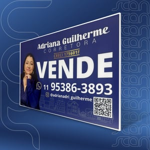 24 Placas Imobiliária Vende/Aluga Colorida  - 1mm