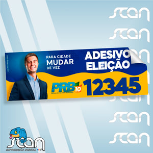 Adesivo Eleição Vinil 08 - line 120gr 15x30 4x0  sem refile 
