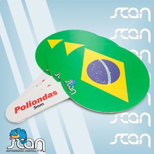 Placa Poliondas - Pirulito Eleições Poliondas   FOSCO  