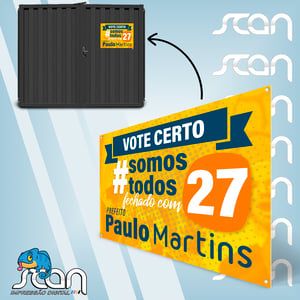 Placa de Residência para Eleição Papel Fotográfico Sintético 48x35  Impressão Uv Refile + Furo 