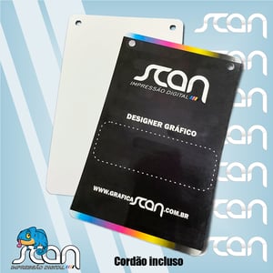 Credencial para Evento Couche 250g 10x15cm Impressão colorida apenas frente (4x0) BOPP  