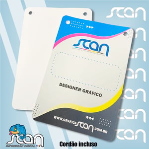 Credencial para Evento Couche 250g 9x13cm Impressão colorida apenas frente (4x0) BOPP  
