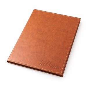 Cardápio de Couro Sintético