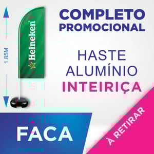 WIND PROMOCIONAL FACA (P) TECIDO TECNOSPORT 100% SINTÉTICO 1.85M X  0.65M DUPLA-FACE | IMPRESSÃO ULTRA-HD EPSON ESTRUTURA DE ALUMÍNIO INTEIRIÇA COSTURA OVERLOQUE EXTERNO BASE TITAN BLACK COM ALÇA
