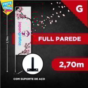 WIND FULL PAREDE (G) TECIDO TECNOSPORT 100% SINTÉTICO 2.70m x 0.65m DUPLA-FACE | IMPRESSÃO ULTRA-HD EPSON ESTRUTURA DE ALUMÍNIO DESMONTÁVEL FACA | PENA | VELA | ÂNGULO / SUPORTE DE AÇO FRETE GRÁTIS NAS COMPRAS ACIMA DE 100,00, CONSULTE AS REGIÕES.