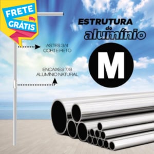 HASTE WIND FULL (M) ESTRUTURA DESMONTÁVEL 2.70M X 0.65M COR NATURAL TUBOS DE ALUMÍNIO 3/4 EMBALAGEM 