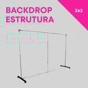 BACKDROP ESTRUTURA 3000x2000mm ALUMÍNIO DESMONTÁVEL RETANGULO   EMBALAGEM FRETE GRÁTIS NAS COMPRAS ACIMA DE 100,00, CONSULTE AS REGIÕES.