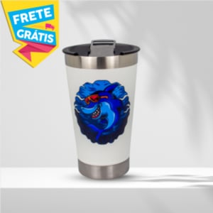 COPO TÉRMICO AÇO INOX 171MM x 91MM 4 CORES + BRANCO + VERNIZ ULTRA HD ADESIVO DTF UV 500 ML / COM OU SEM ESTAMPA FRETE GRÁTIS NAS COMPRAS ACIMA DE 100,00, CONSULTE AS REGIÕES.
