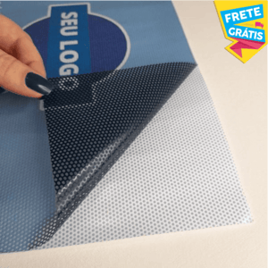 ADESIVO PERFURADO UV ADESIVO PERFURADO PERSONALIZADO 4X0 COR ULTRA-HD VINIL MONOMÉRICO 0.12 LINER 130G / IMPRESSÃO DIGITAL UV 🚚 FRETE E ARTE GRÁTIS PARA O ESTADO DE SÃO PAULO!