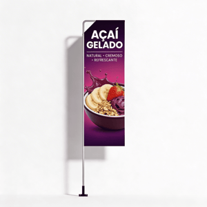 Wind Banner Full Parede (G) Personalizado TECIDO TECNOSPORT 100% SINTÉTICO 2.70m x 0.65m DUPLA-FACE | IMPRESSÃO ULTRA-HD EPSON ESTRUTURA DE ALUMÍNIO DESMONTÁVEL FACA | PENA | VELA | ÂNGULO / SUPORTE DE AÇO 🚚 FRETE E ARTE GRÁTIS PARA O ESTADO DE SÃO PAULO!