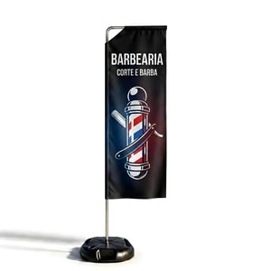 Wind Banner Full para Uso Externo (G) TECIDO TECNOSPORT 100% SINTÉTICO 2.70m x 0.65m DUPLA-FACE | IMPRESSÃO ULTRA-HD EPSON ESTRUTURA DE ALUMÍNIO DESMONTÁVEL RETANGULAR / Base Titan Black Modelo Maleta com Alça 🚚 FRETE E ARTE GRÁTIS PARA O ESTADO DE SÃO PAULO!