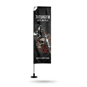 Wind Banner Full de Parede Alta Visibilidade (P) TECIDO TECNOSPORT 100% SINTÉTICO 2.15m x 0.65m DUPLA-FACE | IMPRESSÃO ULTRA-HD EPSON ESTRUTURA DE ALUMÍNIO DESMONTÁVEL FACA | PENA | VELA | ÂNGULO / SUPORTE DE AÇO 🚚 FRETE E ARTE GRÁTIS PARA O ESTADO DE SÃO PAULO!