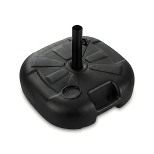Base para Guarda-Sol Alta Estabilidade PEAD POLIETILENO 44CM X 44CM X 14CM ENCHIMENTO ATÉ KG 35KG CONCRETO AREIA E CONCRETO (NÃO ACOMPANHA) ENCAIXE 1 1/2 POLEGADAS (38MM) FRETE GRÁTIS NAS COMPRAS ACIMA DE 100,00, CONSULTE AS REGIÕES.