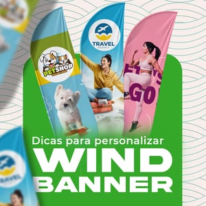 WIND BANNER KIT COMPLETO TECIDO OXFORD MODELO FACA ALTURA MONTADO: 3,50 METROS GG - 4X4