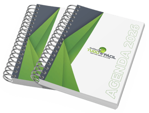 Agenda Diária Personalizada Capa Dura Papel Panamá 2mm com 366pg, Miolo Padrão e Elástico 15x21 4x0 Laminação Fosca ou Brilho Wire-o 