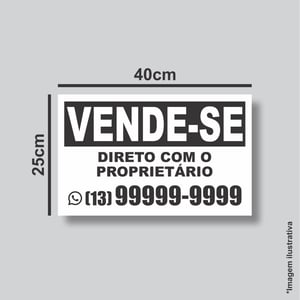 Placa de PS 40x25 cm - Adesivo de Recorte Preto PS 2mm 40x25 cm Colorido Frente 4x0  Corte Reto 