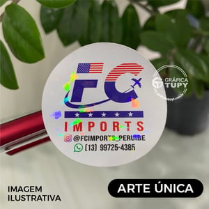 Adesivo de Vinil Holográfico m² Vinil Holográfico Formato mínimo 2,5x2,5 cm Colorido frente 4x0 Laminação Holográfica Com meio corte (corte especial) 