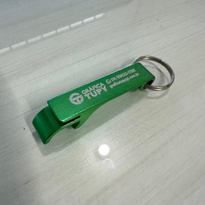 Chaveiro de Metal Abridor Modelo Grande Metal 65x11mm   Gravação à laser 