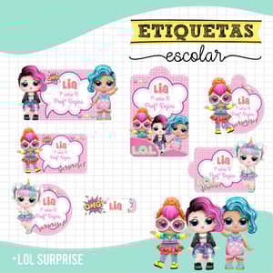 kit 120 etiquetas Escolares