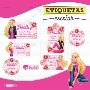 kit 80 etiquetas Escolares Vinil Branco Kit 4x0 Brilho Com Recorte 