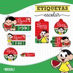 kit 120 etiquetas Escolares Vinil Branco Kit 4x0 Brilho Com Recorte 