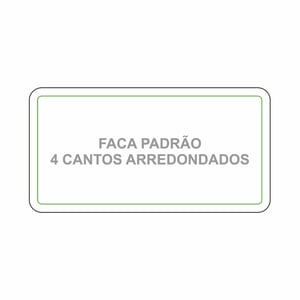Cantos arredondados - BOPP BOPP 9x5cm 4X4 Laminação Fosca e Verniz Localizado F/V 4 ou 2 Cantos Arredondados 