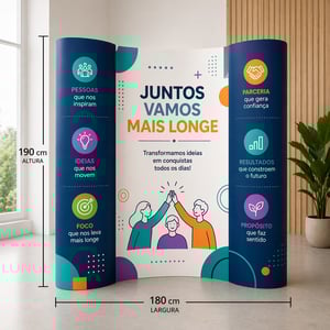 Backdrop Elíptico Papelão - 190x180cm