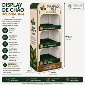 Display Balcão de Chão Polionda 3mm