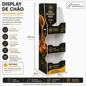 Display Balcão de Chão Polionda 3mm