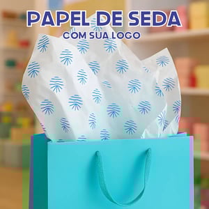 Papel de Seda com Sua Logo Monolucido 40x60    