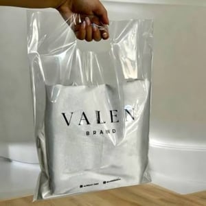 Sacolas Personalizadas com o seu Logo Plástico Cristal 30x40 cm Escolha a cor de Impressão   Um Lado de Impressão