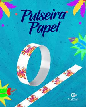 PULSEIRA TYVEK PERSONALIZADA (CARNAVAL 2026)   4X0 IMPRESSÃO DIGITAL  