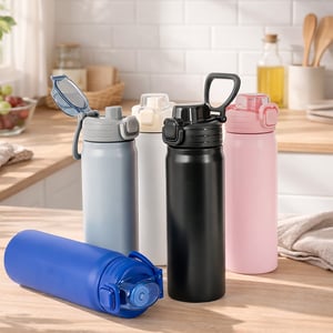 Garrafa Térmica 680ml - 19065  Altura :  24,9 cm  Largura :  8,5 cm  Circunferên SILK 1 COR   