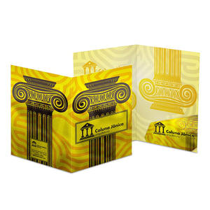 PASTAS COUCHÊ  BOLSA COLADA COM IMPRESSÃO VERNIZ UV TOTAL FRENTE COUCHÊ 250G 440x310mm 4X4 VERNIZ UV TOTAL FRENTE Pasta com bolsa impressa 
