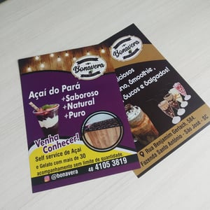 Panfleto 4/4 (5 mil unidade) 90g 10x15cm, a, 20x30cm 4x4 sem verniz corte reto 