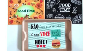 Papel  Para Bandeja Fast Food (1 mil unidade) PAPEL OFFSET 75g 26x36 cores 4.0  corte reto 