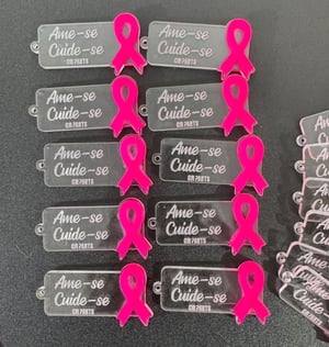 Chaveiro em Acrilico Impressão UV e Recorte laser com Argola