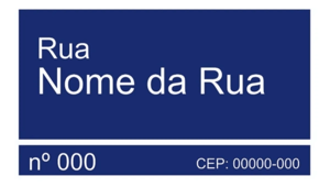 Adesivo Refletiva - Placa De Rua Adesivo Comercial 26x46cm 4x0 Laminado  