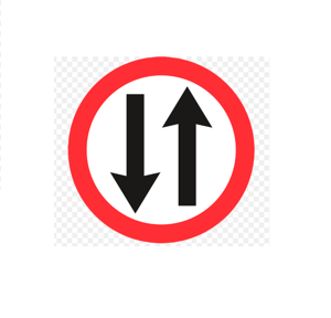 Adesivo Refletivo - R-28 - Duplo Sentido de Circulação Adesivo Prismático Grau Engenharia 51x51cm 4x0 Laminado  