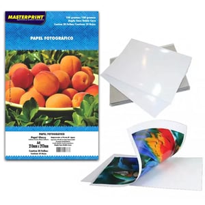 Papel Fotográfico Papel Fotográfico A4 (210x297mm)  Dupla Face 180g Pacote com 20 folhas