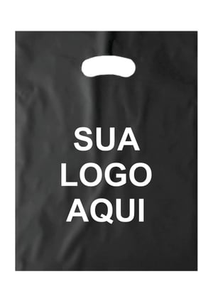 Sacola plástica M (30x40cm) Personalizada Sacola Polietileno (PEDB) 30x40cm Impressão só frente   