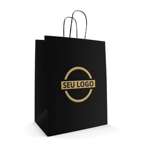 SACOLAS  DE PAPEL PERSONALIZADAS  DISPONÍVEL EM VARIAS MEDIDAS 4X0 Sem Revestimento  